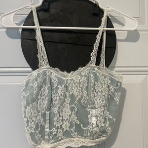 Lace Floral Crop Top